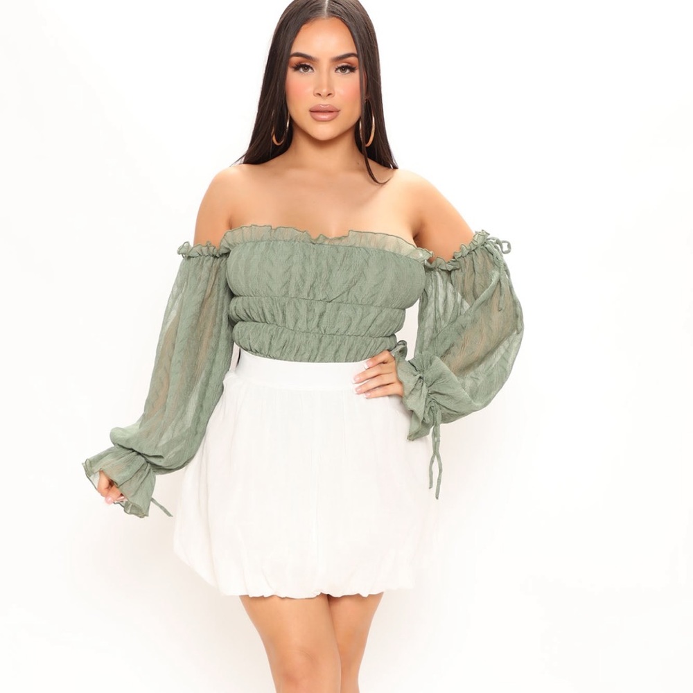 Seek me out-off the shoulder bodysuit